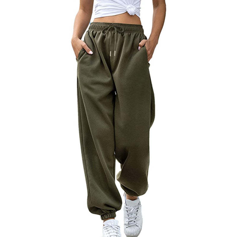 Women High Waisted Sweatpants Joggers Drawstring Athletic Pants With Pockets-Legletic