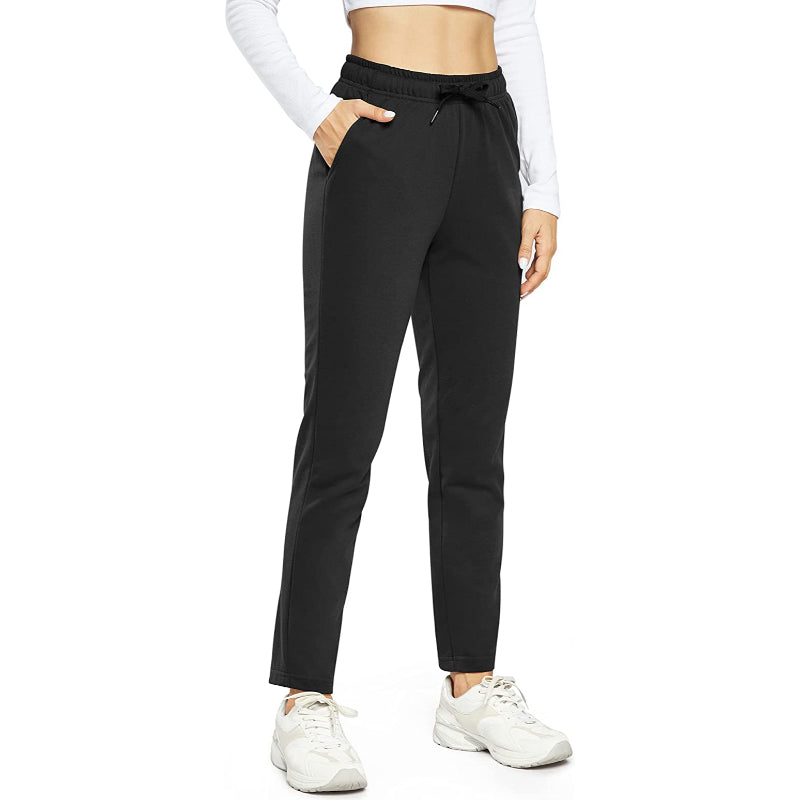 Women's Open Bottom Cotton Sweatpants With Pockets Lounge Jogging Track Pants Athletic Joggers Pants-Legletic