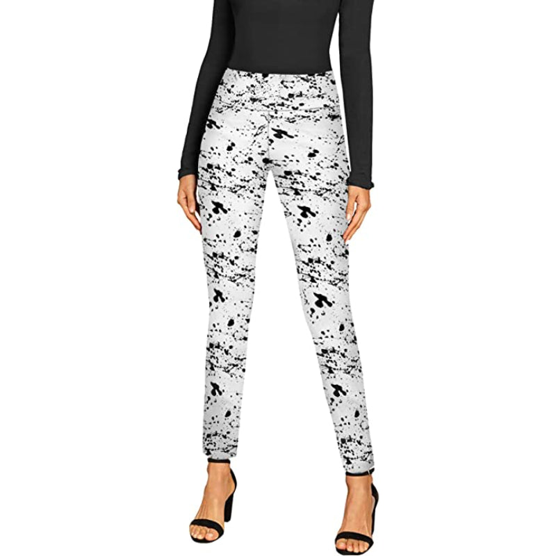 Women's Office Leggings Skinny Trousers With Print-Legletic