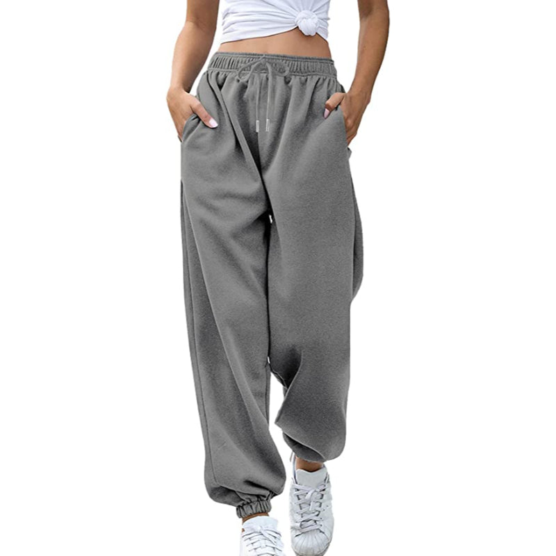 Women High Waisted Sweatpants Joggers Drawstring Athletic Pants With Pockets-Legletic