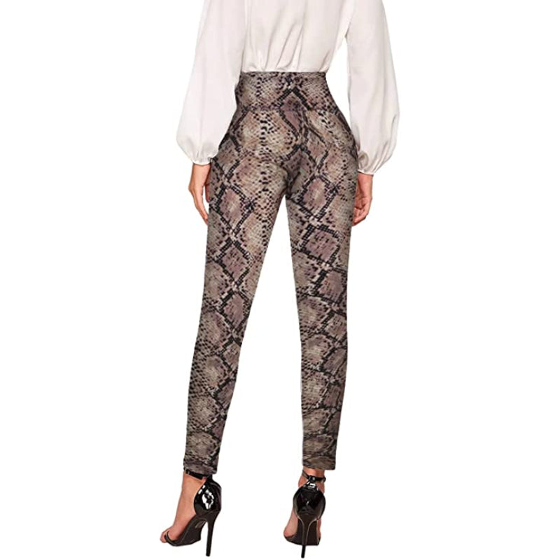 Regular Fit Office Skinny Leggings With Print For Women-Legletic