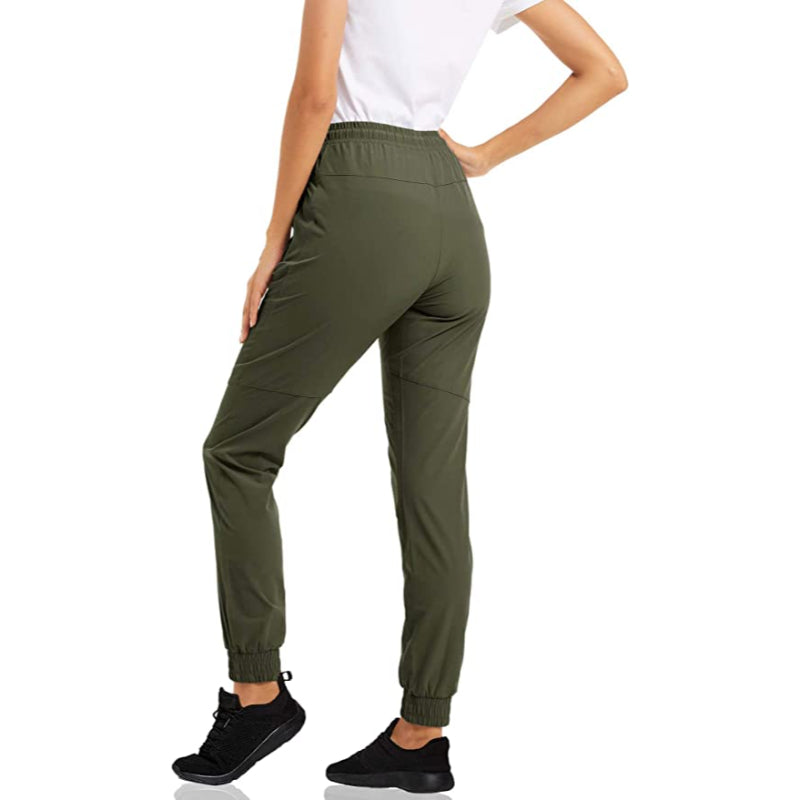 Women's Quick Dry Jogger Hiking Pants With Zipper Pockets Closed Bottom Sweatpants For Workout, Gym, Running-Legletic
