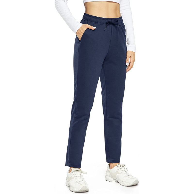 Women's Open Bottom Cotton Sweatpants With Pockets Lounge Jogging Track Pants Athletic Joggers Pants-Legletic