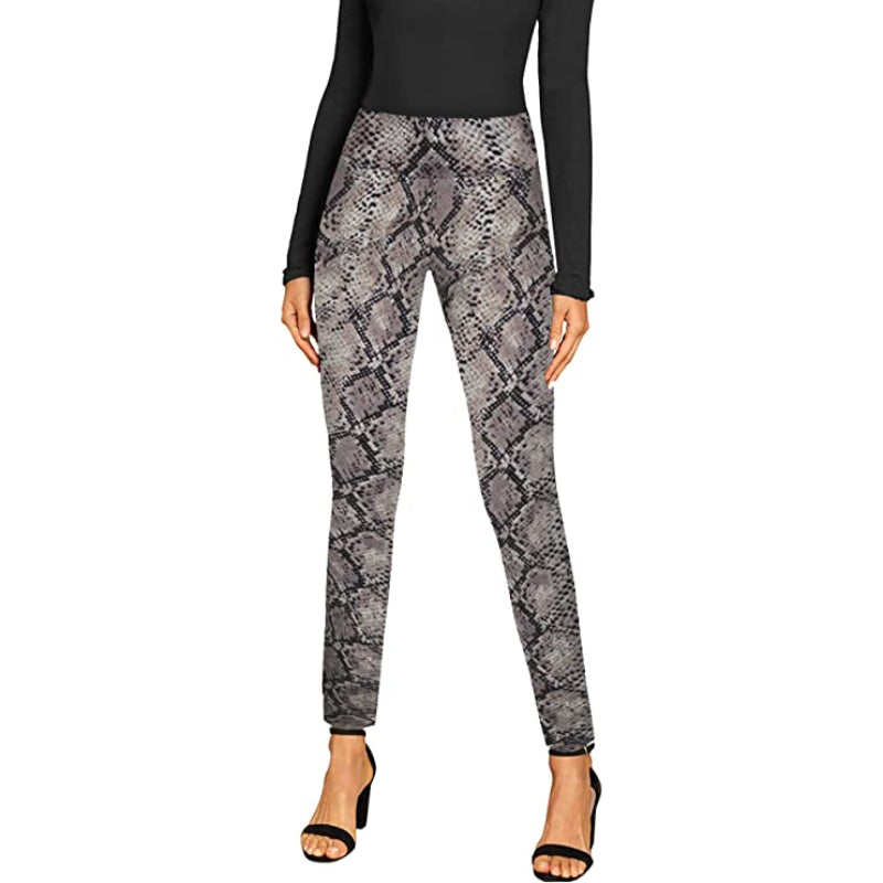 Women's Office Leggings Skinny Trousers With Print-Legletic
