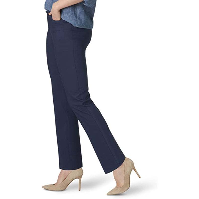 Women Straight Regular Fit Secretly Shapes Leg Pants-Legletic
