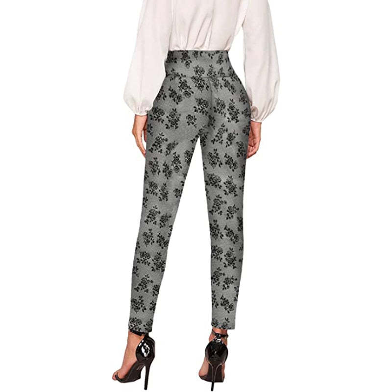 Women's Office Dressy Leggings Skinny Trousers With Print-Legletic