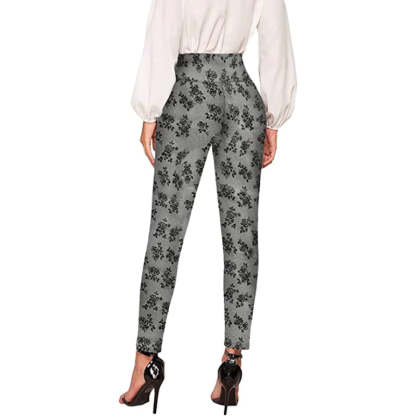 Women's Office Dressy Leggings Skinny Trousers With Print-Legletic