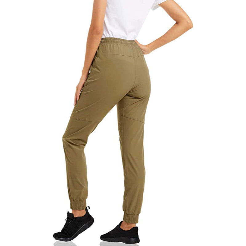 Women's Quick Dry Jogger Hiking Pants With Zipper Pockets Closed Bottom Sweatpants For Workout, Gym, Running-Legletic