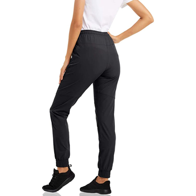 Women's Quick Dry Jogger Hiking Pants With Zipper Pockets Closed Bottom Sweatpants For Workout, Gym, Running-Legletic