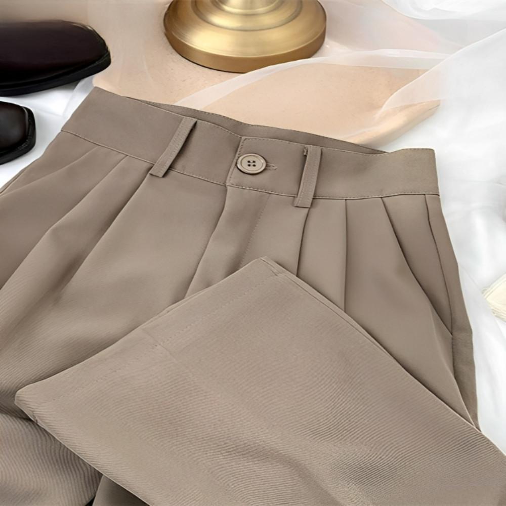 Loose Fit High Waist Straight Pants For Women-Legletic