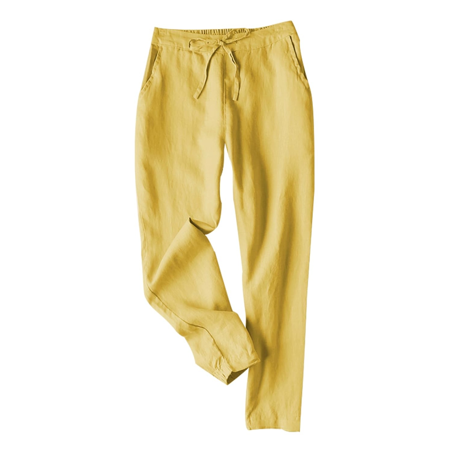 Summer Casual Drawstring Pants With Pockets
