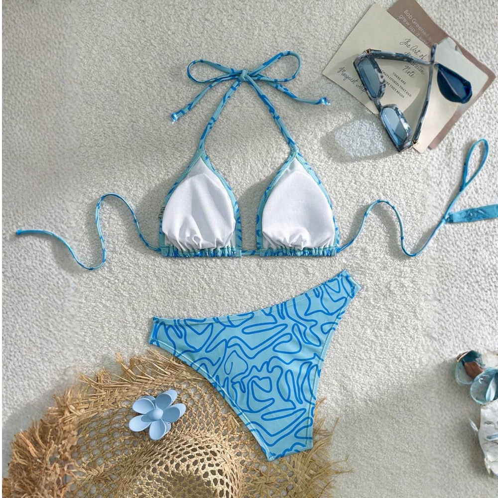 Printed Beachwear Vacation Matching Outfit Set