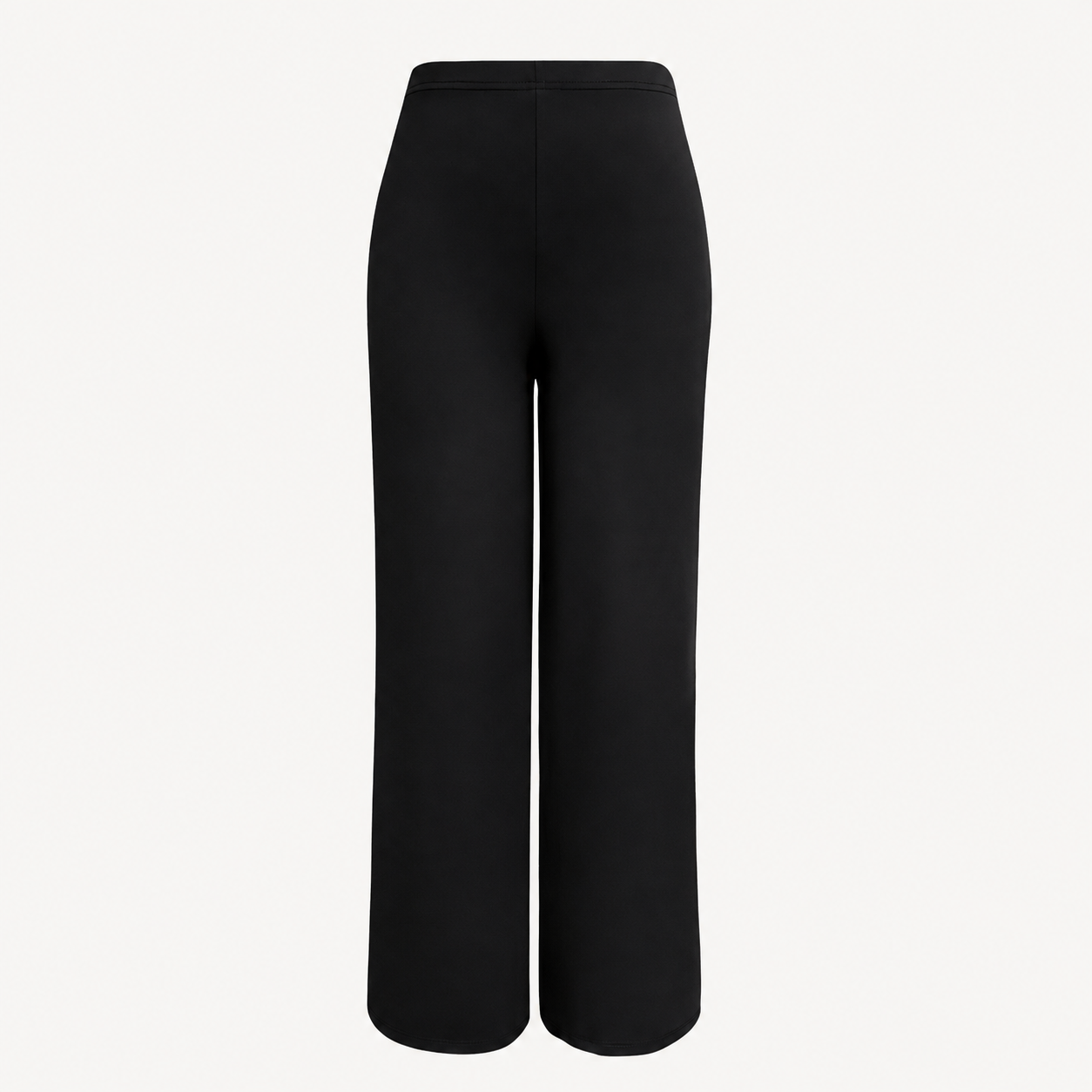 High Rise Stretch Straight Cut Pants For Casual Office Wear For Women