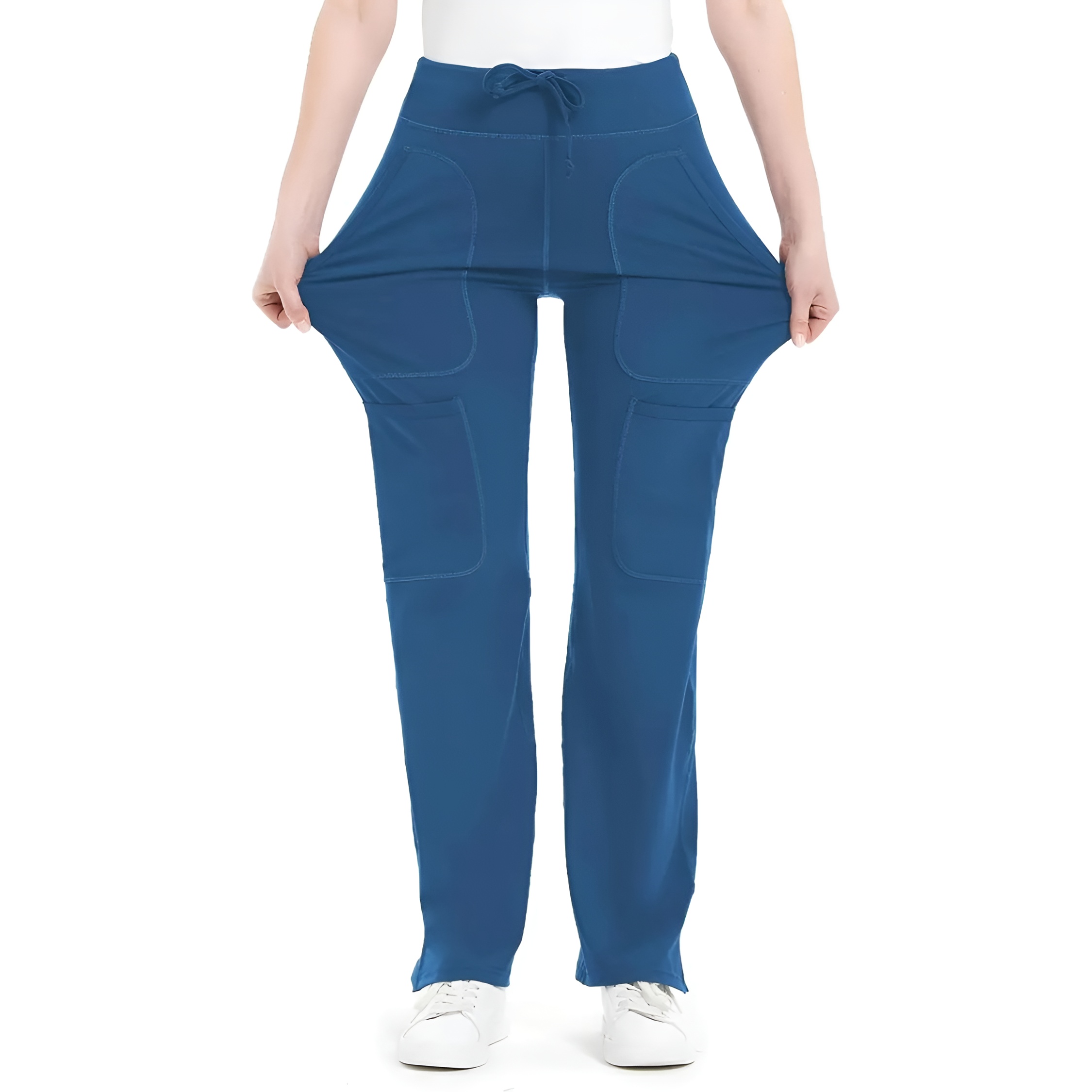 Mid Rise Yoga Pants With 5 Pockets For Women