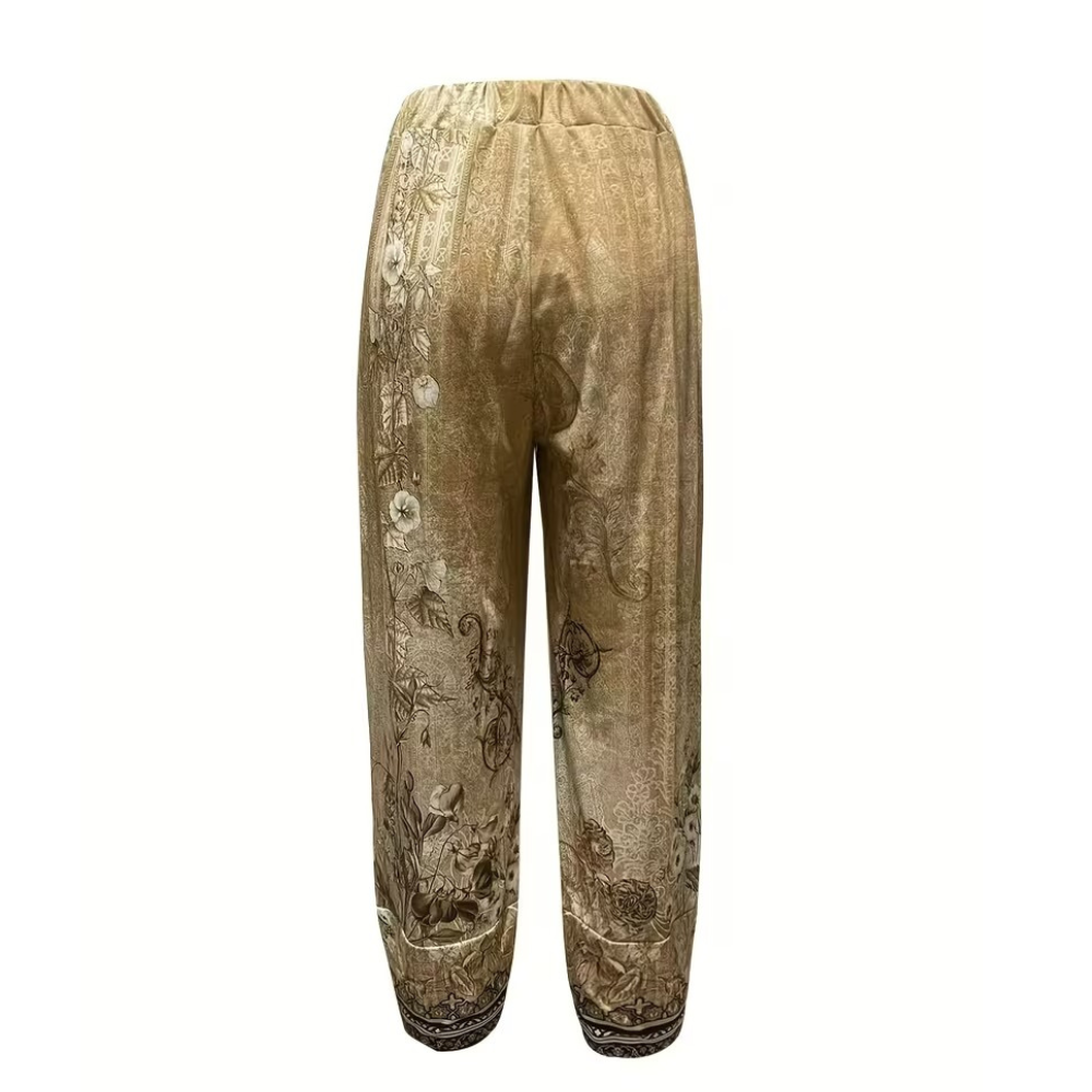 Vintage Themed Floral Capri Pants For Women