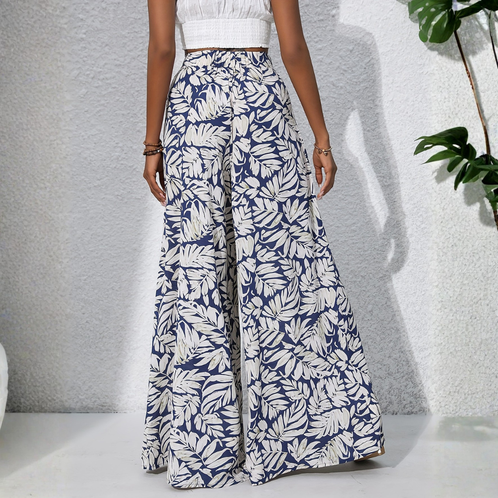 Bohemian Style Wide Vacation Themed Pants For Women