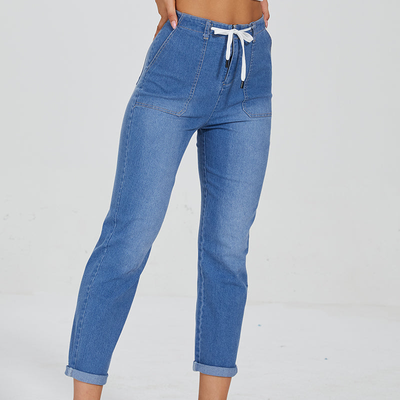 Comfy Denim Pull On Joggers-Legletic