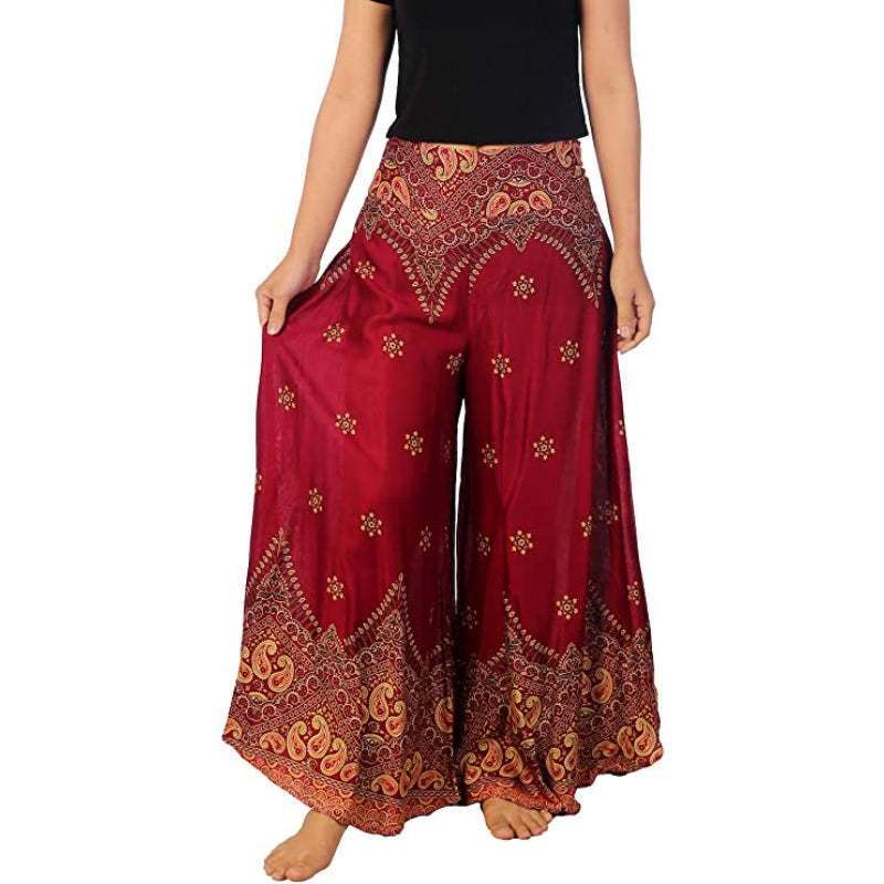 Pants For Women Wide Leg Boho Harem Yoga Pants-Legletic