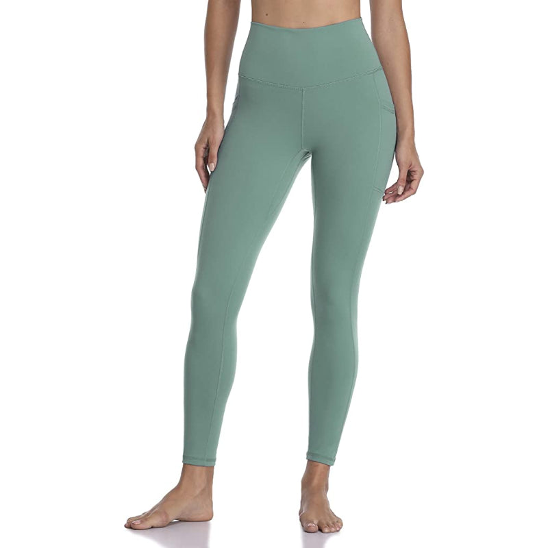 Multicolor Women's High Waisted Yoga Pants Length Leggings With Pockets-Legletic