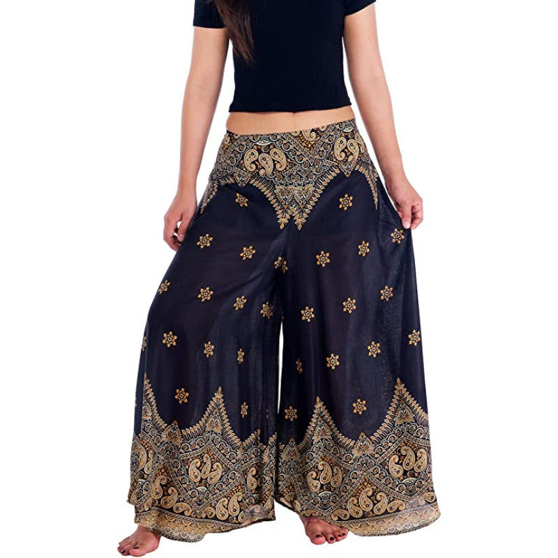 Palazzo Pants for Women Wide Leg Boho Harem Yoga Pants-Legletic