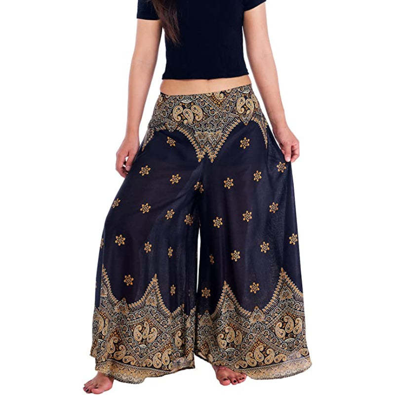 Palazzo Pants for Women Wide Leg Boho Harem Yoga Pants-Legletic