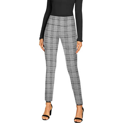 Regular Fit Office Skinny Leggings With Print For Women-Legletic