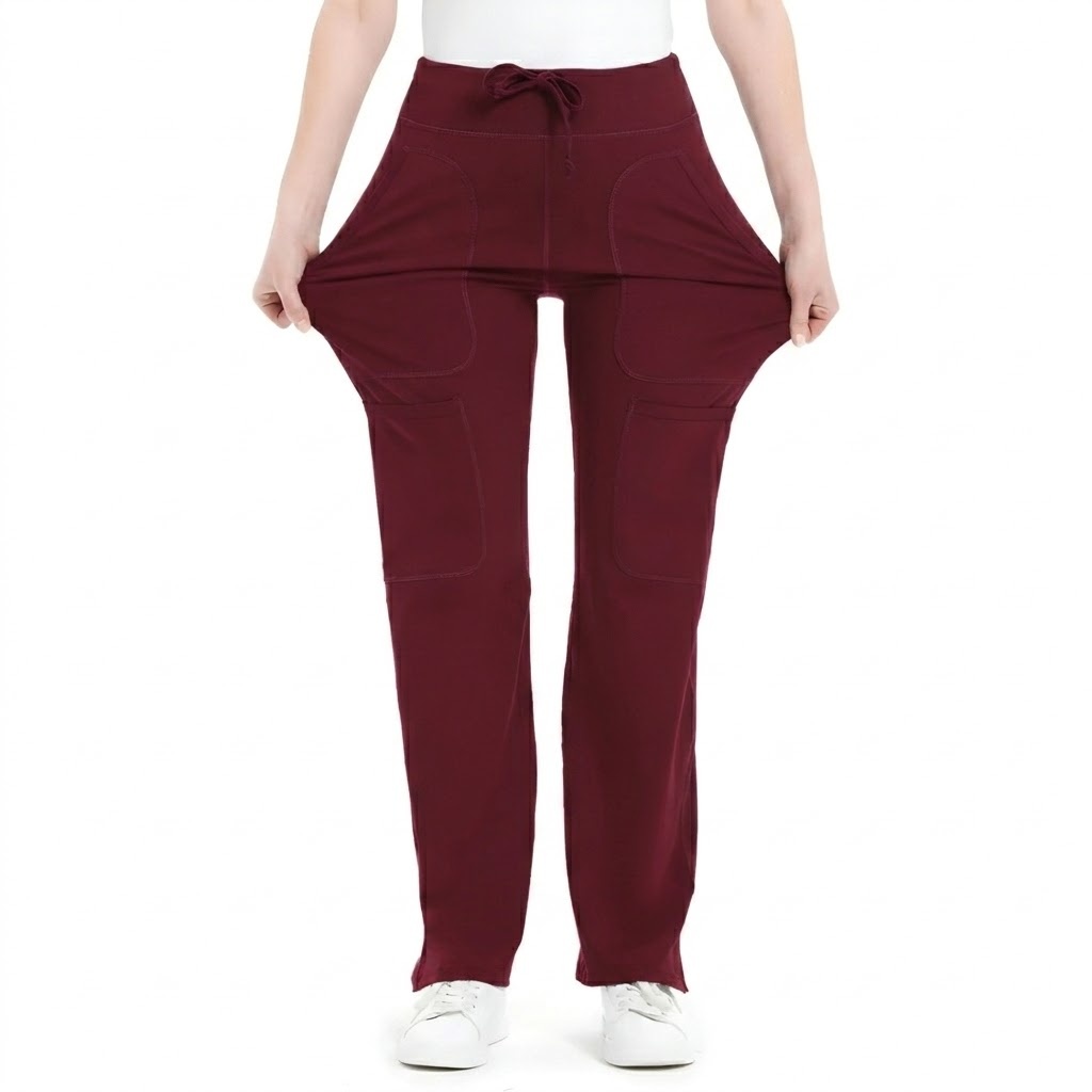 Mid Rise Yoga Pants With 5 Pockets For Women