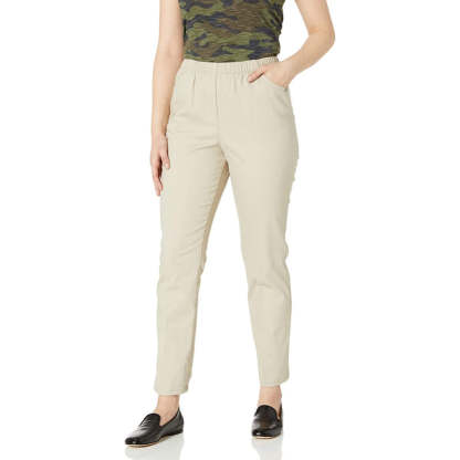 Women Stretch Elastic Waist Pull-On Pant-Legletic