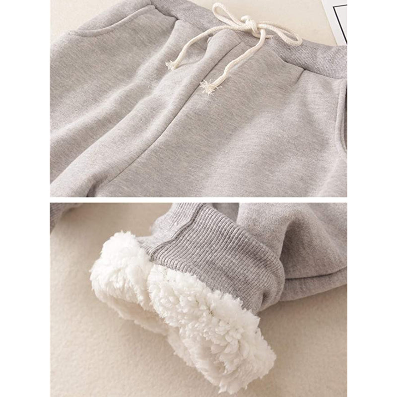 Women's Winter Fleece Sweatpants Running Active Thermal Sherpa Lined Jogger Pants With Candy Colors-Legletic