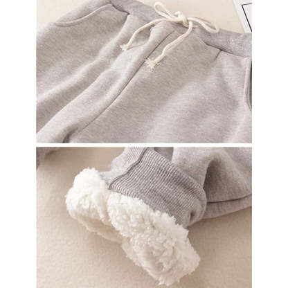 Women's Winter Fleece Sweatpants Running Active Thermal Sherpa Lined Jogger Pants With Candy Colors-Legletic
