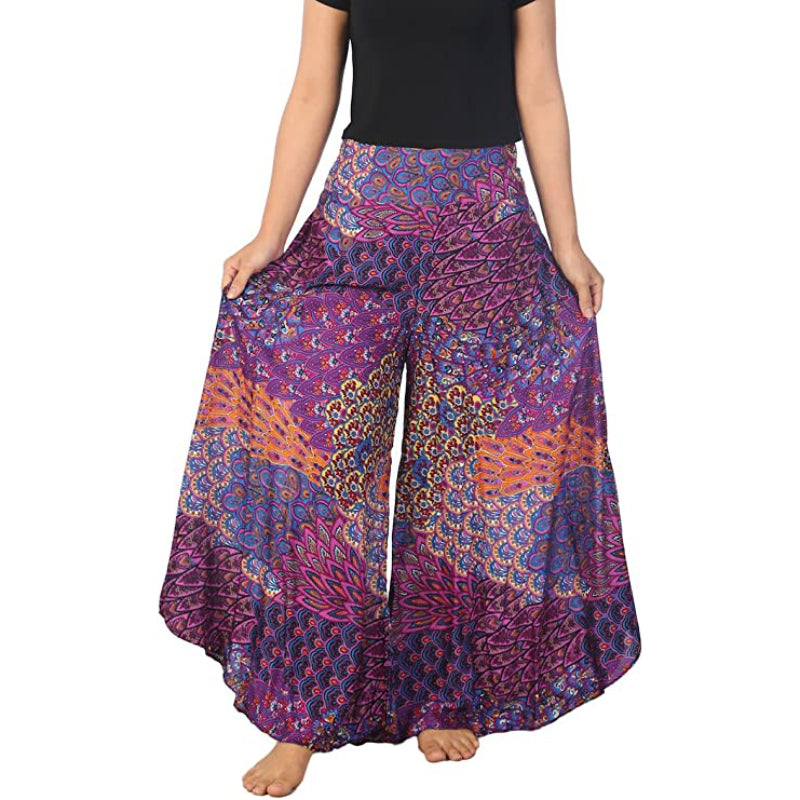 Palazzo Pants for Women Wide Leg Boho Harem Yoga Pants-Legletic