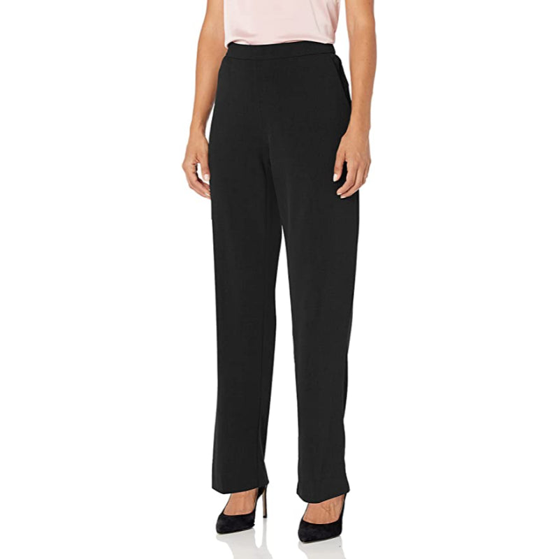 Women's Petite Flat-Front Straight-Leg Pant-Legletic