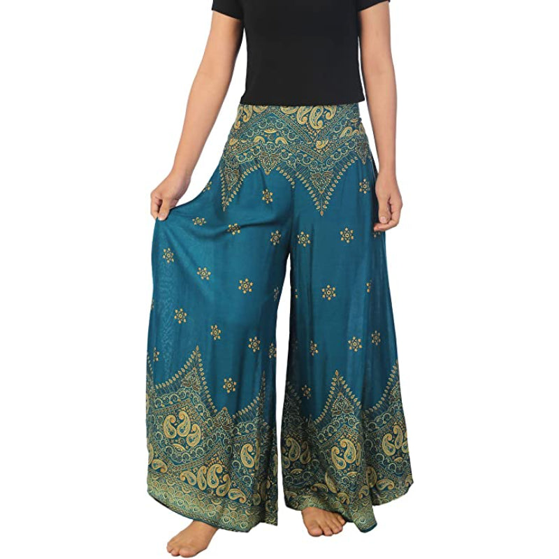 Pants For Women Wide Leg Boho Harem Yoga Pants-Legletic