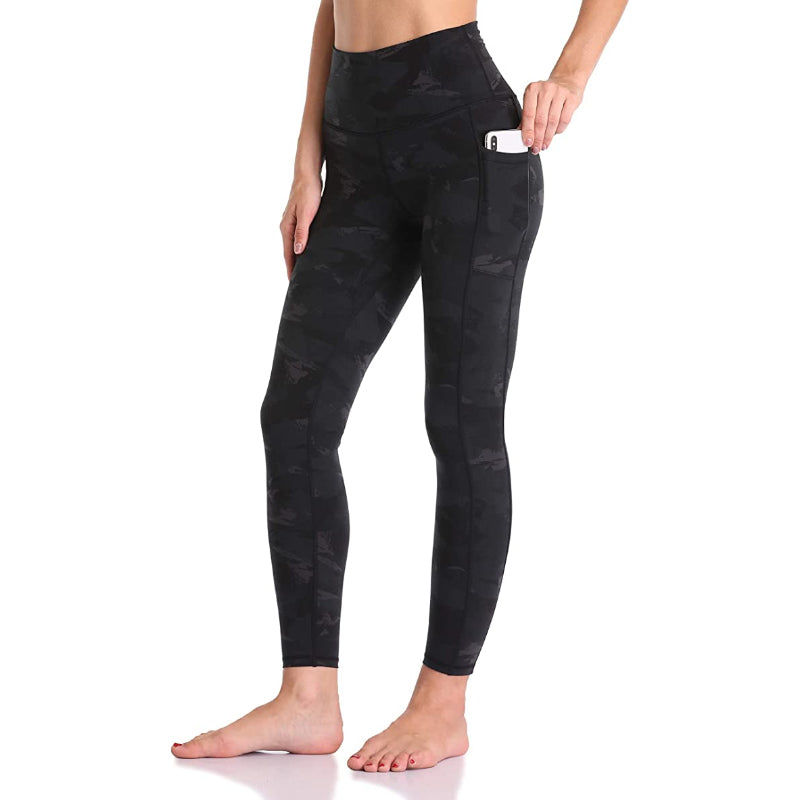 Stylish Print Women's High Waisted Yoga Pants Length Leggings With Pockets-Legletic