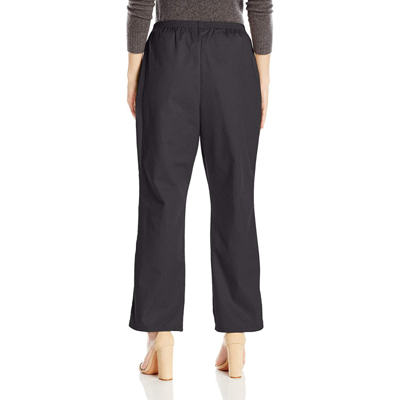 Women Cotton Pull-On Pant With Elastic Waist