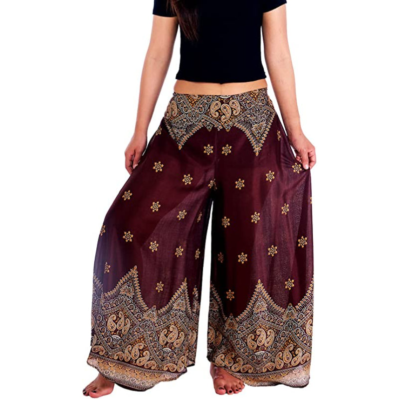 Palazzo Pants for Women Wide Leg Boho Harem Yoga Pants-Legletic