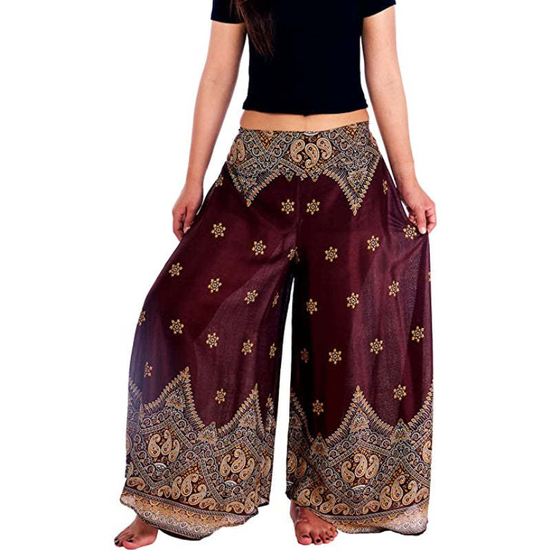 Palazzo Pants for Women Wide Leg Boho Harem Yoga Pants-Legletic