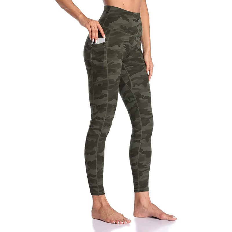 Multicolor Women's High Waisted Yoga Pants Length Leggings With Pockets-Legletic