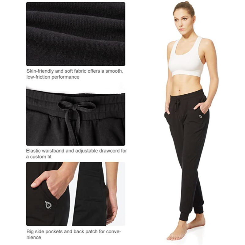 Jogging Pants For Women Cotton Sweatpants Track Sport Pants Sweat Athletic Casual Hiking Pockets-Legletic