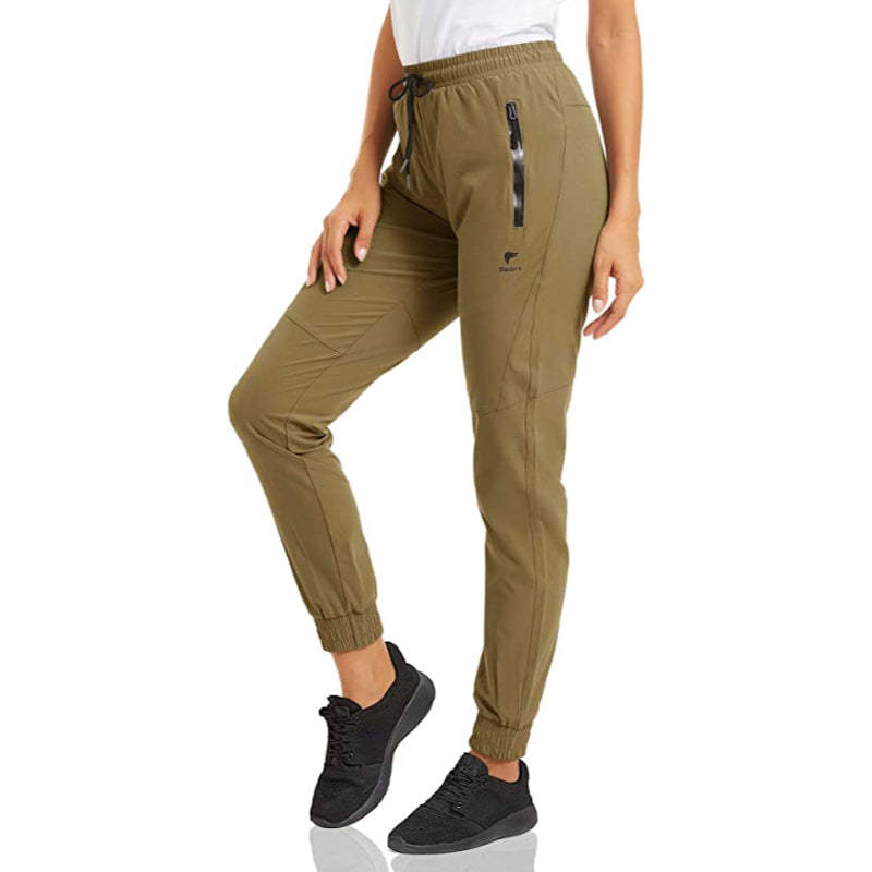 Women's Quick Dry Jogger Hiking Pants With Zipper Pockets Closed Bottom Sweatpants For Workout, Gym, Running-Legletic