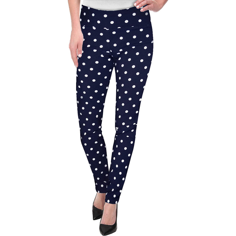 Women's Office Dressy Leggings Skinny Trousers With Print-Legletic