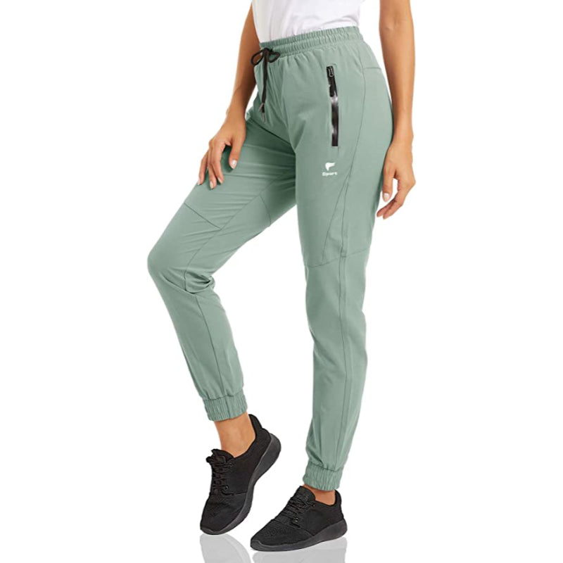 Women's Quick Dry Jogger Hiking Pants With Zipper Pockets Closed Bottom Sweatpants For Workout, Gym, Running-Legletic