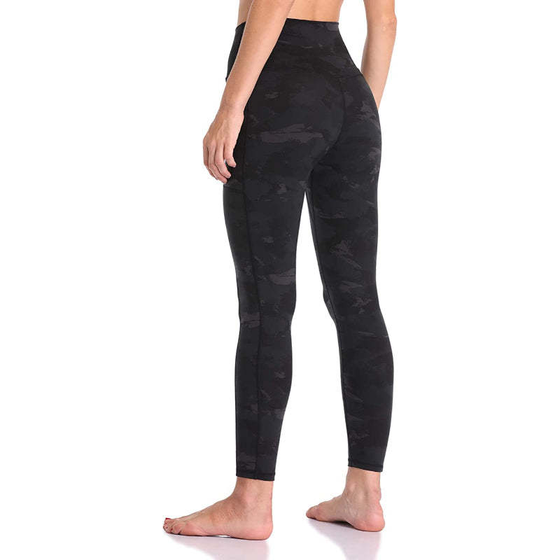 Stylish Print Women's High Waisted Yoga Pants Length Leggings With Pockets-Legletic