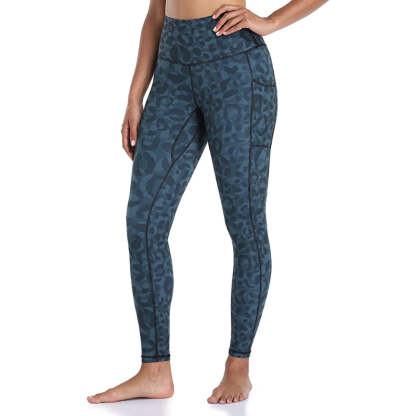 Stylish Print Women's High Waisted Yoga Pants Length Leggings With Pockets-Legletic