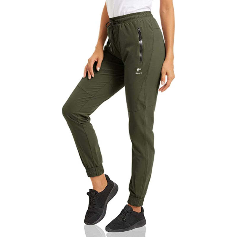 Women's Quick Dry Jogger Hiking Pants With Zipper Pockets Closed Bottom Sweatpants For Workout, Gym, Running-Legletic