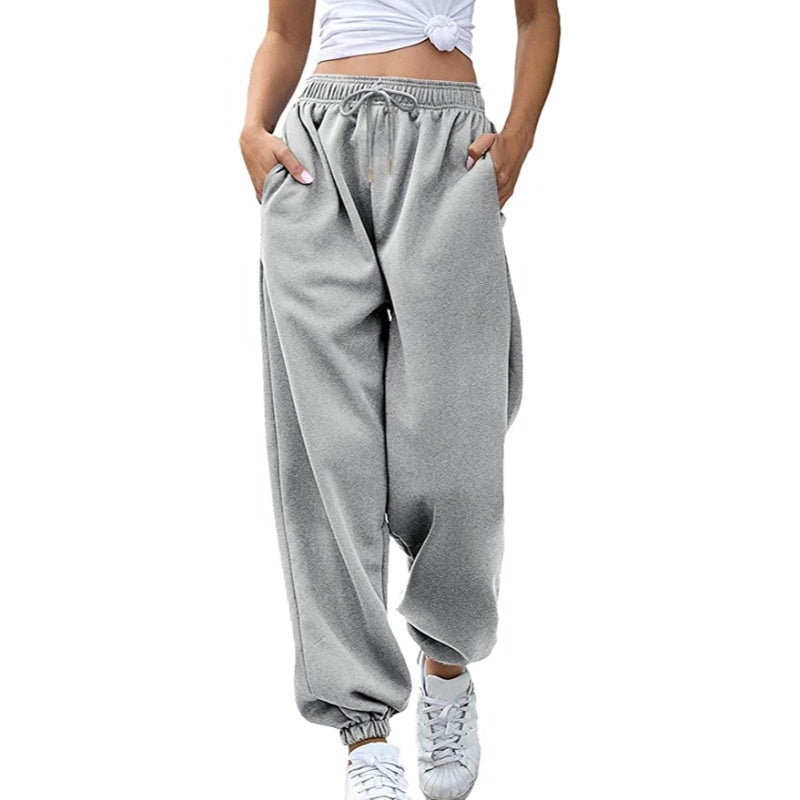 Women High Waisted Sweatpants Joggers Drawstring Athletic Pants With Pockets-Legletic