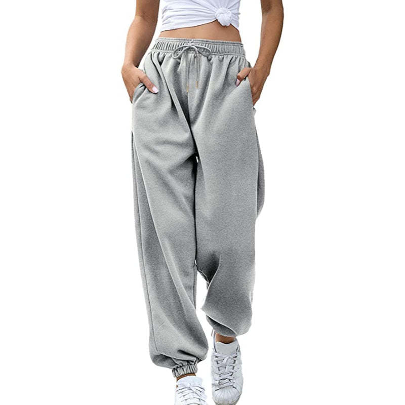 Women High Waisted Sweatpants Joggers Drawstring Athletic Pants With Pockets-Legletic