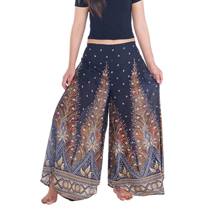 Pants For Women Wide Leg Boho Harem Yoga Pants-Legletic