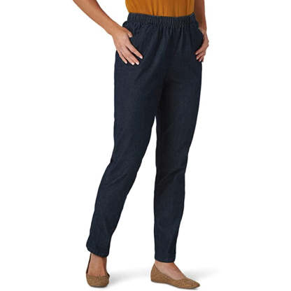 Women Stretch Elastic Waist Pull-On Pant-Legletic