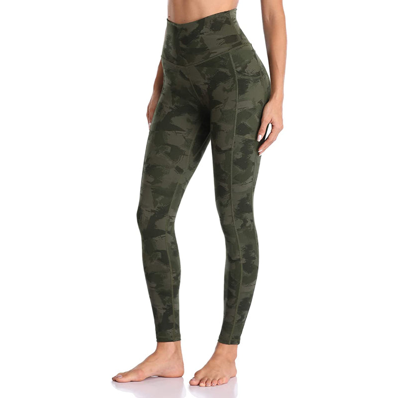 Multicolor Women's High Waisted Yoga Pants Length Leggings With Pockets-Legletic